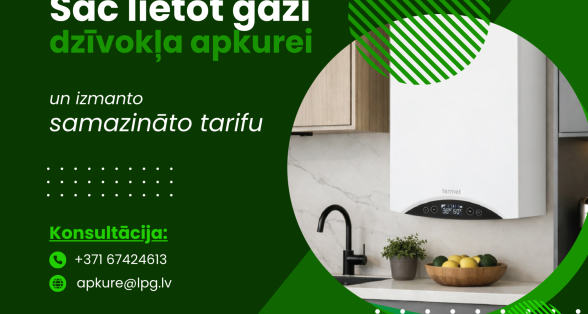 Sašķidrinātās naftas gāzes lietošana dzīvokļa apkurei ar samazināto tarifu