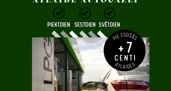 Akcija SIA “Latvijas propāna gāze” uzpildes stacijās